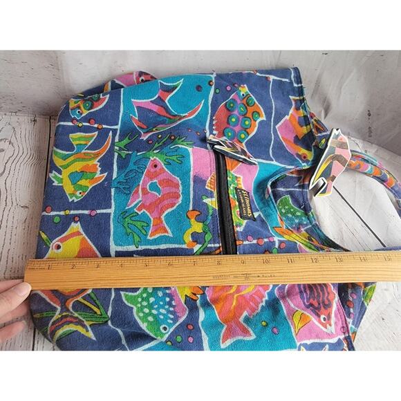 St. Thomas Virgin Islands Tropical Fish Purse Tote Bag Summer Print - Picture 13 of 16